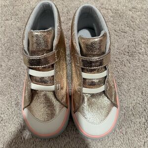 See Kai run basics Rose Gold and White Kids Sneakers